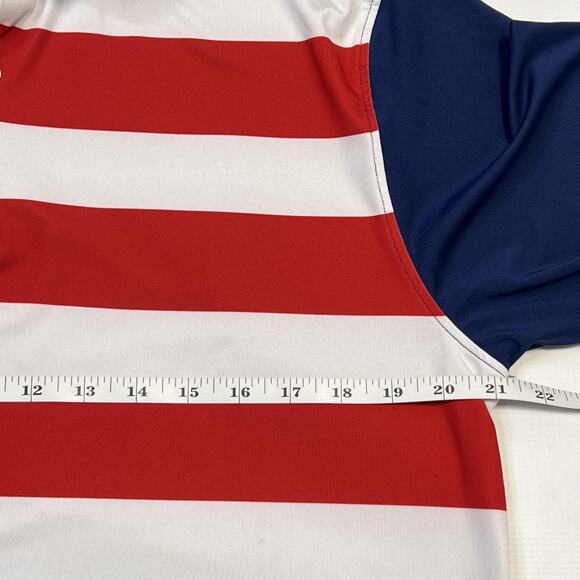 Walter Hagen Polo Shirt Mens Medium Folds of Honor Stars Stripes Patriotic Golf - Picture 10 of 10